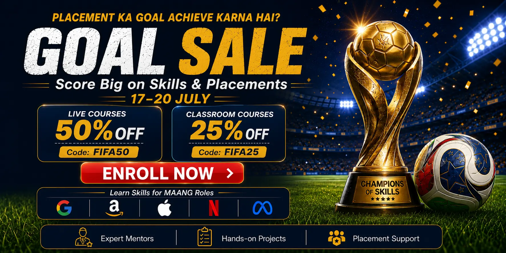 Goal sale banner